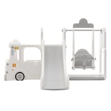 All 4 Kids White Lorenzo Slide & Swing Play Centre